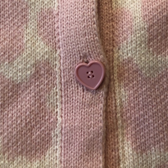 Hot Topic Barbiecore Pink Cow Print Button Down Sweater Cardigan size 3 Pink - Picture 2 of 10